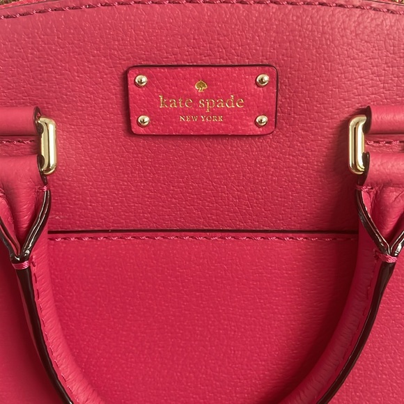 Pink Kate Spade Mini Carli Grove Street Leather crossbody bag - Picture 10 of 12